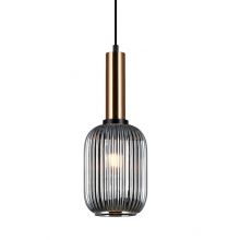 Antiola lampa wisząca mosiężna/przydymiona 1x40W E27